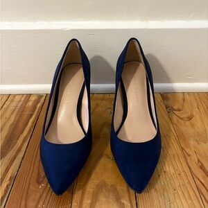 Navy Blue Microsuede Kelly & Katie Misha Heels Size 6 | New in Box, Never Worn